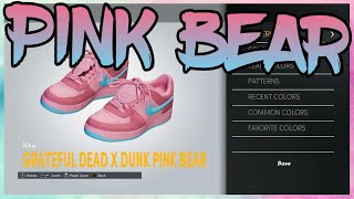 HOW TO MAKE Grateful Dead X Dunk quotPink Bearquot IN NBA 2K22 NBA 2K22 Shoe Creator [upl. by Bord]