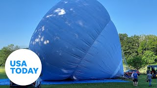 Adventurers preparing to cross the Atlantic in a hydrogen balloon  USA TODAY [upl. by Serilda292]