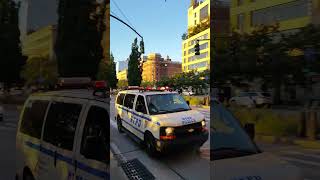 NYPD VAN RUMBLERS LOUD SIRENS UPCLOSE Responding West Side Highway NYC shorts nypd policecar [upl. by Ttergram]