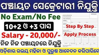 Odisha Panchayat Secretary Job 2024  Odisha Panchayat Level Govt Jobs  Govt Job Updates in Odisha [upl. by Chace606]