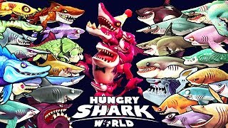 NEW THE FRENZY vs ALL SHARKS HUNGRY SHARK WORLD [upl. by Ahkos]