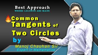 Common Tangents of Two Circles by Manoj Chauhan Sir  Best Approach [upl. by Agrippina]