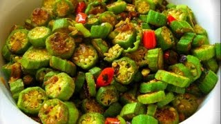 Vegetarian Curry Okra Recipe [upl. by Lesslie]