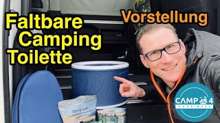 Camping Toilette Faltbar und platzsparend Outdoor und NotfallToilette VW Bulli amp Campervans [upl. by Aicilanna]