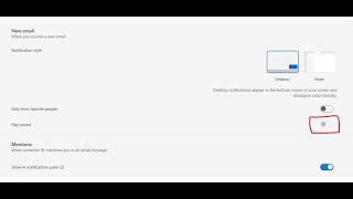 Fix Play Sound Option Greyed Out In Notifications Settings In New Outlook In Windows 1110 [upl. by Randolf463]