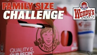 WENDYS FAMILY SIZE CHALLENGE [upl. by Sirej607]