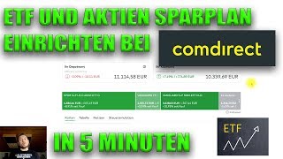 In 5 Minuten einen ETF Sparplan oder Aktiensparplan bei der Comdirect einrichten [upl. by Namolos]