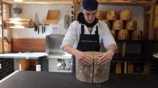 How to cut a clothbound cheese part 1 [upl. by Nairdna]