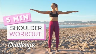 5 min SHOULDER WORKOUT CHALLENGE  No Equipment [upl. by Niai]