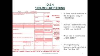 1099Misc Reporting Questions amp Answers [upl. by Cyn437]