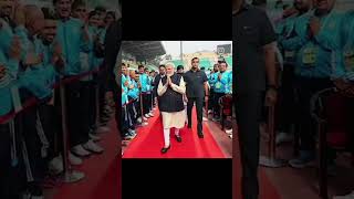 Hon pm addresses contingent of indian para athletes who participated in asian para games hangzhou [upl. by Errick]