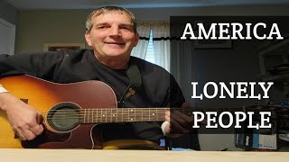 Lonely People  America  Guitar Lesson  Solo [upl. by Peg]