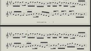 Traditional Irish Reel  sheet music and backing track for sax Alto [upl. by Eenhpad532]