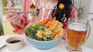 SUB 흑백요리사 텐동과🍄‍🟫 밤 티라미수 만들어 먹기🌰 연유 브레드와 사과 파운드케이크 굽는 자취일상ㅣ비빔칼국수 떡도리탕 갈치솥밥 보쌈 크래미유부초밥 장인라면 매움주의 [upl. by Anitac]