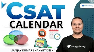 Calendar  CSAT Aptitude  Crafk UPSC CSEIAS 2021  Sanjay Kumar Shah [upl. by Natica]