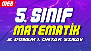 5Sınıf Matematik 2Dönem 1Yazılı Ortak Sınavı 20232024 [upl. by Coady535]