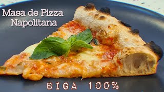 Masa de Pizza Napolitana con Biga 100 hecha a mano [upl. by Codee]