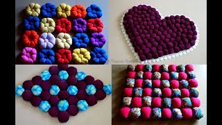 4 Creative Doormat ideas from old clothes  Door mat DIY  Make door mat at home [upl. by Arrais]