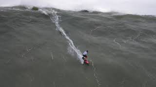 Nazare Big Wave Surfing from drone November 12 2019 4k [upl. by Feigin]