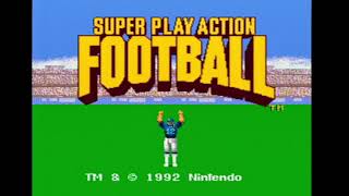 Super Play Action Football  Start Up  Super Nintendo  SNES [upl. by Noslen314]