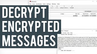 How To Decrypt PGP Messages  gpg4win Kleopatra Tutorial [upl. by Hacker]