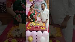 Celebrating this new chapter in our lives 🧿❣️babyshower dohalejevanडोहाळजेवण trendingsongs [upl. by Guthrey]