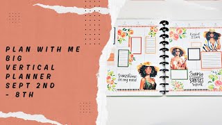 Plan With Me  Big Vertical Planner  Sept 2nd  8th  LiveLovePosh Fruit and Florals [upl. by Esinert]