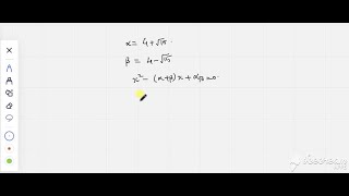 The quadratic equation having rational coefficients and one of the roots as 4√15 is 1 … [upl. by Lesh525]