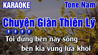 Chuyện Giàn Thiên Lý Karaoke Tone Nam  Karaoke AK [upl. by Matless]