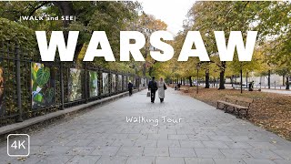 🍂 Autumn walk in Royal Baths Park Łazienki Park  Warsaw Poland 🇵🇱  4k 60 fps [upl. by Dyanna]