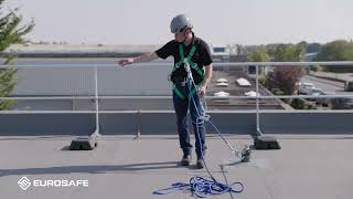 How to safely access an anti pendulum post on a roof [upl. by Hsihsa]