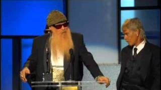 ZZ Top accepts award Rock and Roll Hall of Fame inductions 2004 [upl. by Annamaria]