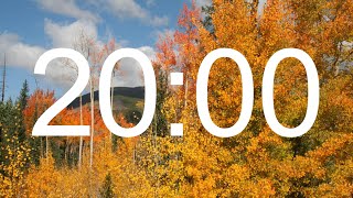 20 Minute Fall Timer with Music for Classroom Relaxing Lofi Calm Piano Alarm at End [upl. by Yalcrab52]