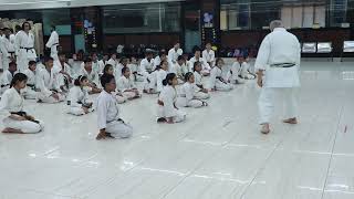 Kihon for Tenshin 3 Oizuki followed by 180degree rotation and Kizamizuki demo 2024 Mumbai seminar [upl. by Vina]