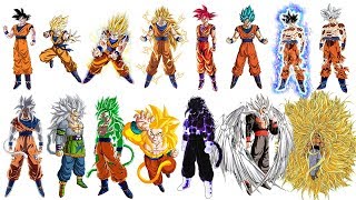 Todas las Transformaciones de Goku del 1 al 100 [upl. by Aicilet]