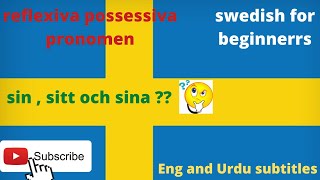 lesson 15  learn Swedish with me reflexiva possessiva pronomen [upl. by Corwin190]