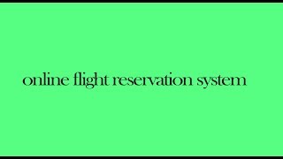 online flight reservation system  Java Mini Projects  CSE Minor Projects [upl. by Anastatius]