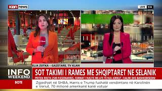 Klan News Rama mban sot takimin me shqiptarët në Selanik raporton gazetarja Elja Zotka [upl. by Releehw]