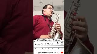 EXTREME RANGE Upper Overtone Series on Alto Saxophone selmersaxophone altosax altissimo [upl. by Melbourne]