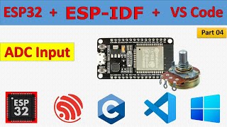 04 ESP32 Analog to digital Converter using ESPIDF  ADC [upl. by Hekker]