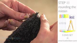 How To Knit Mittens Step 11  Finishing the top of a Mitten [upl. by Assener]