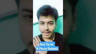 Best Tip to All M Pharm Students mpharm shorts pharmacy [upl. by Ronnoc]