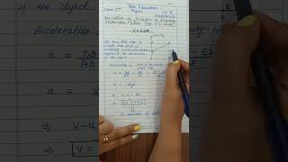 Derive relation vuat from velocity Time Graph class11 physics cbse neet jee iit [upl. by Sidnarb]