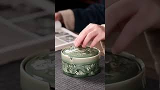 Ashtray Planet  Vintage Ashtray with Lid for Outdoor Porch Ceramic Celadon [upl. by Sung]