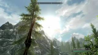 Skyrim Remastered Shooting The Sun With Auriels Bow [upl. by Marysa535]