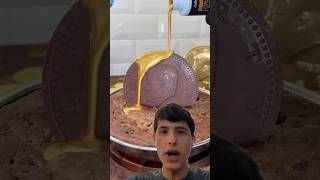 Cookie Pie But with Chocolate Coins KyleIstook chocolate dessert fyp shortsvideo [upl. by Ahsyen]