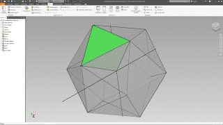 Icosahedron pattern method  Autodesk Inventor [upl. by Enaid]