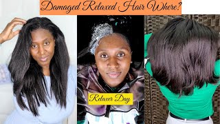 I RELAXED MY HAIR AFTER A 4 MONTH STRETCH  AMAZING RESULTS  RELAXED HAIR CARE [upl. by Trainer978]