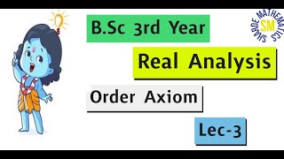 Order Axiom  Real Analysis Bsc 3rd Year  Real Number System L3 [upl. by Kcirad]