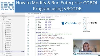 Running COBOL Program using VSCODE  IBM Enterprise COBOL [upl. by Anitahs]